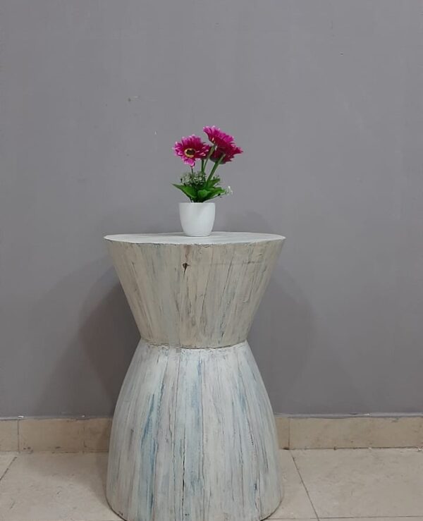 side table whitewash