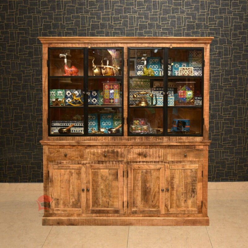 Glass cabinet antique furniture